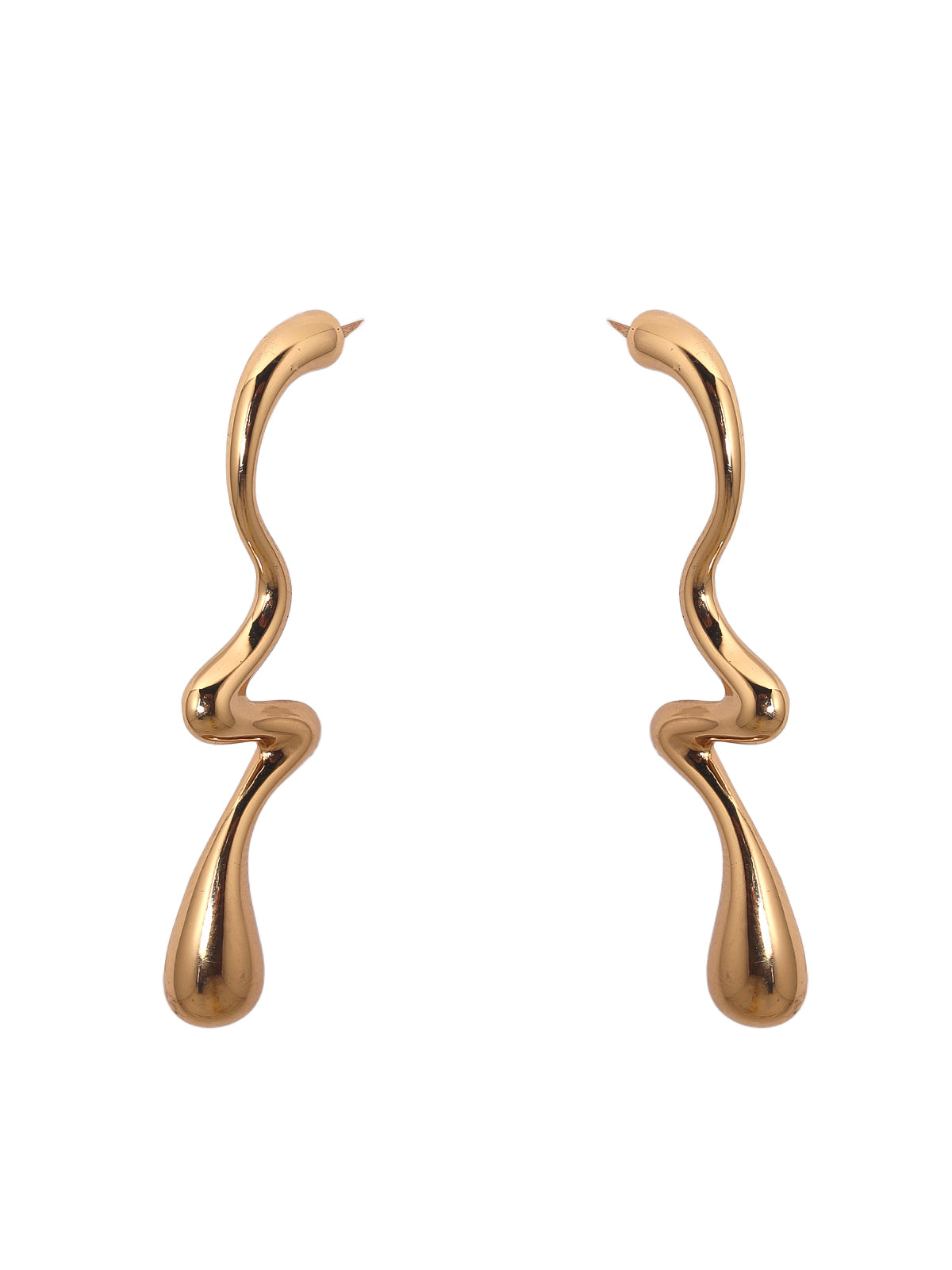 Solibelle Fashion-Forward Gold Plated Dangle Korean Earrings
