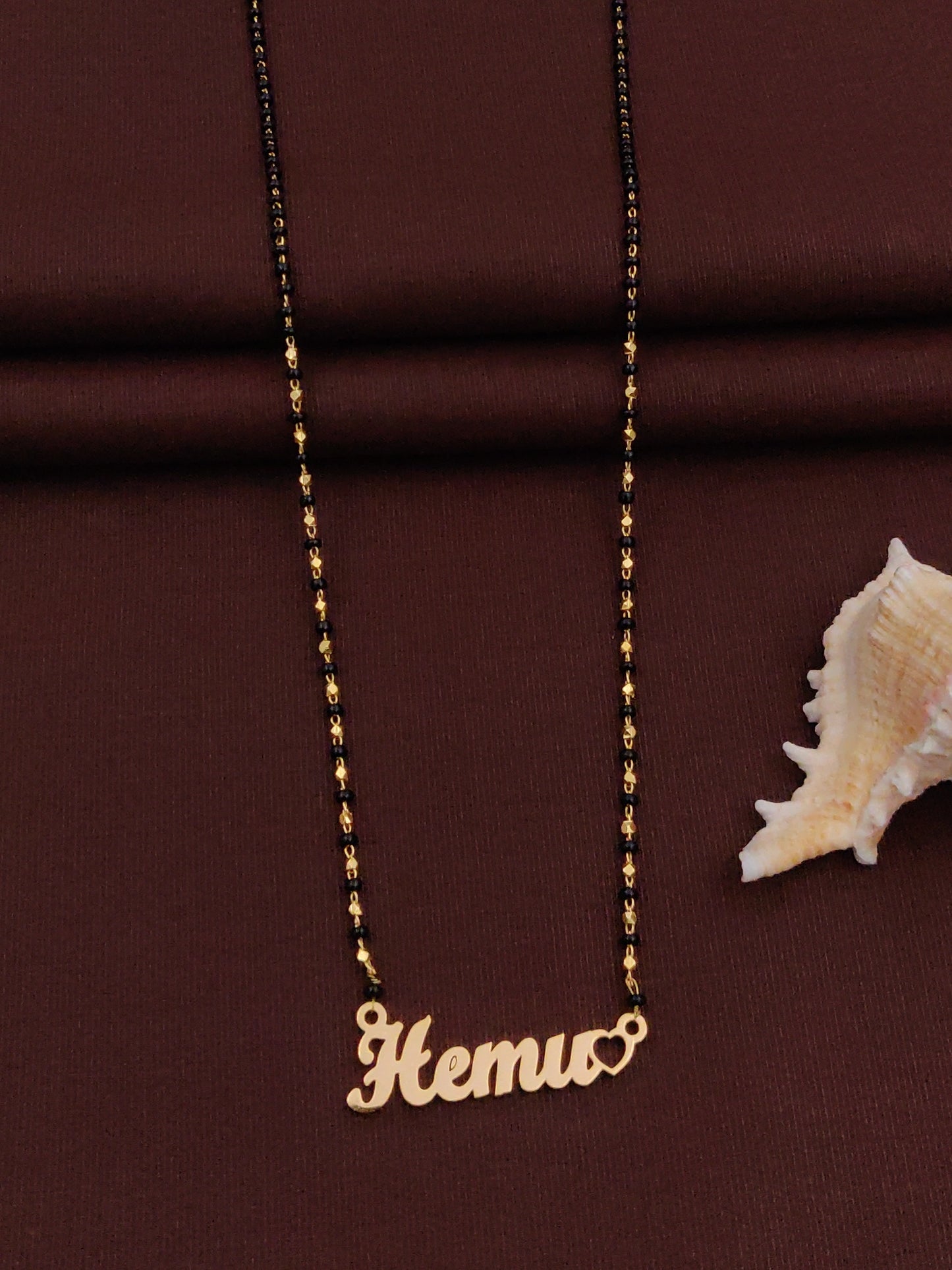 Solibelle Majestic Name Mangalsutra (Customized Name)