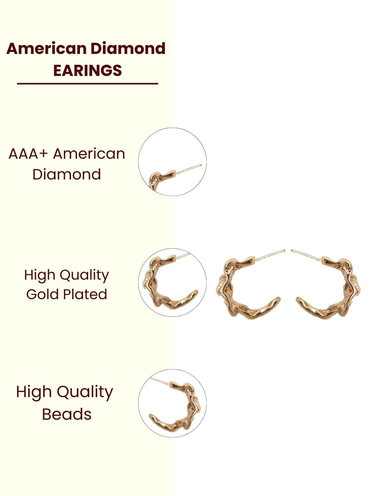 Solibelle Gold Plated Korean Earring