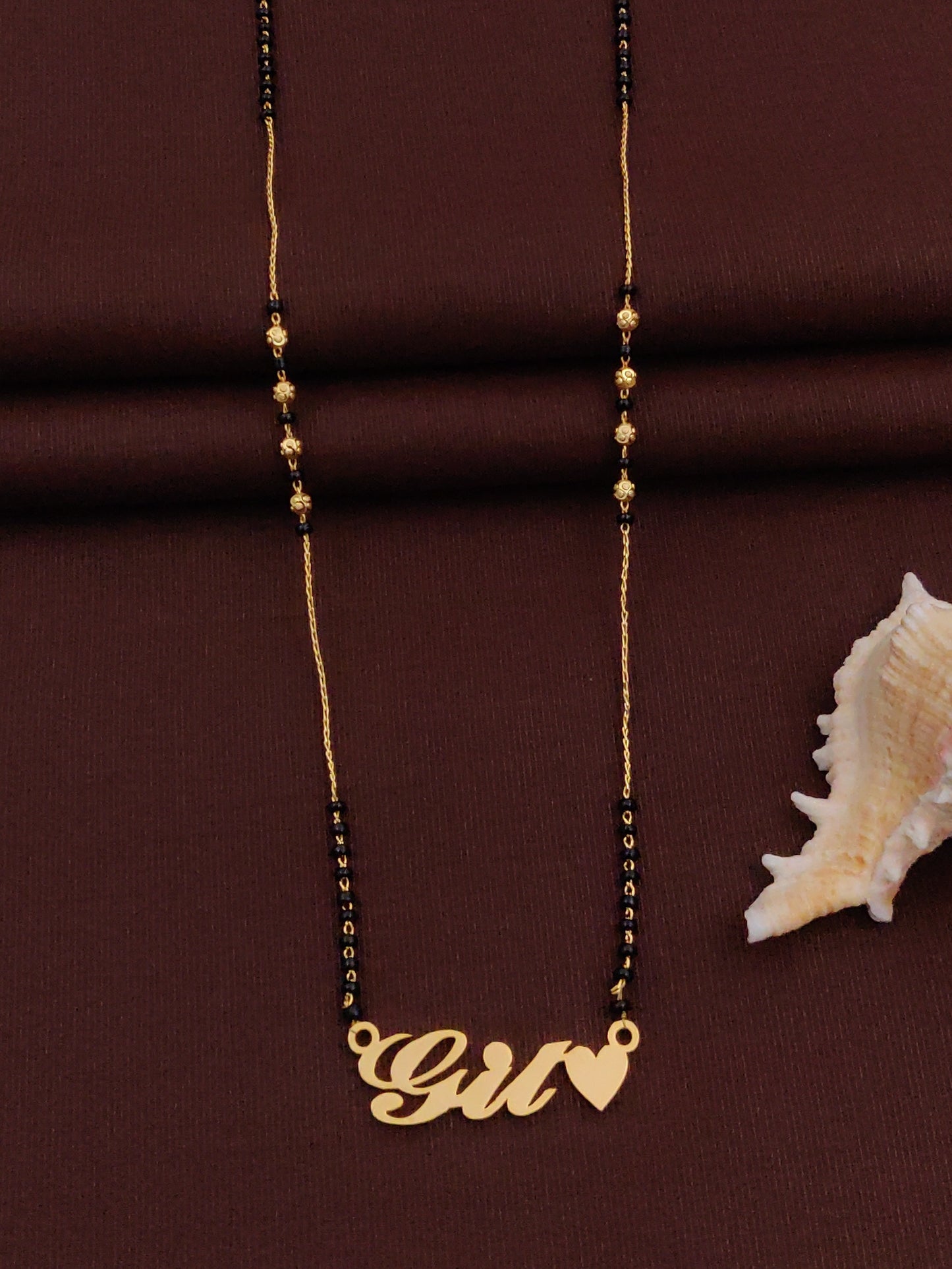 Solibelle A Royal Touch of Love Mangalsutra (Customized Name)