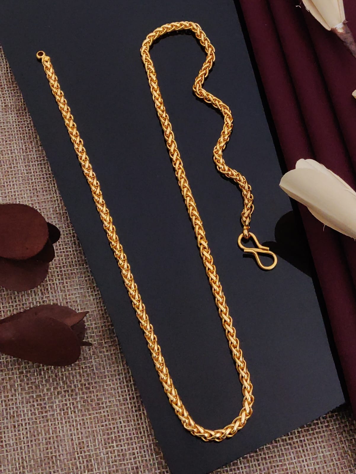 Solibelle Silver Plated Men's Wear Rounded Chain