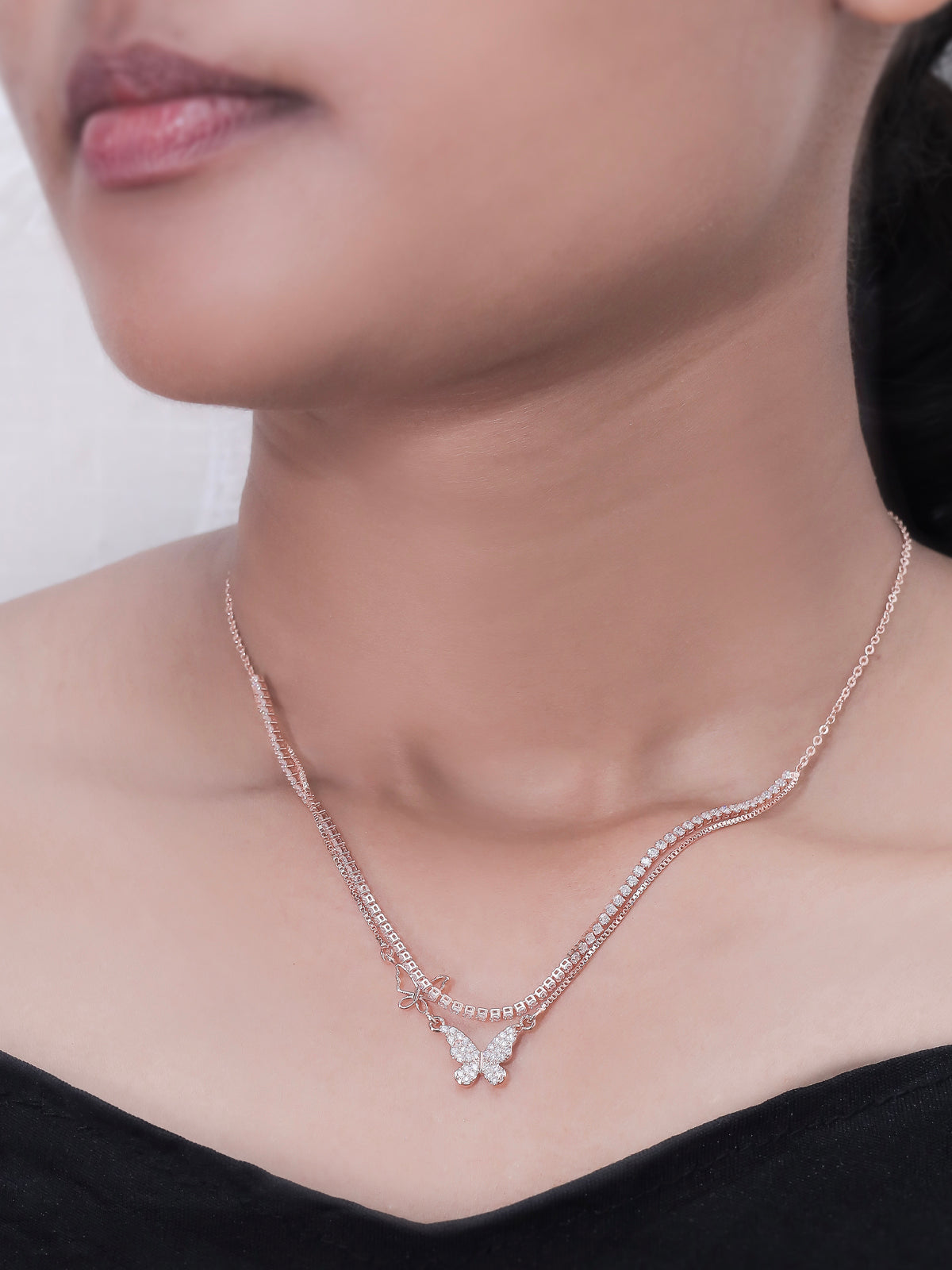 Solibelle Luren Queen Necklace | Rose Gold Plated