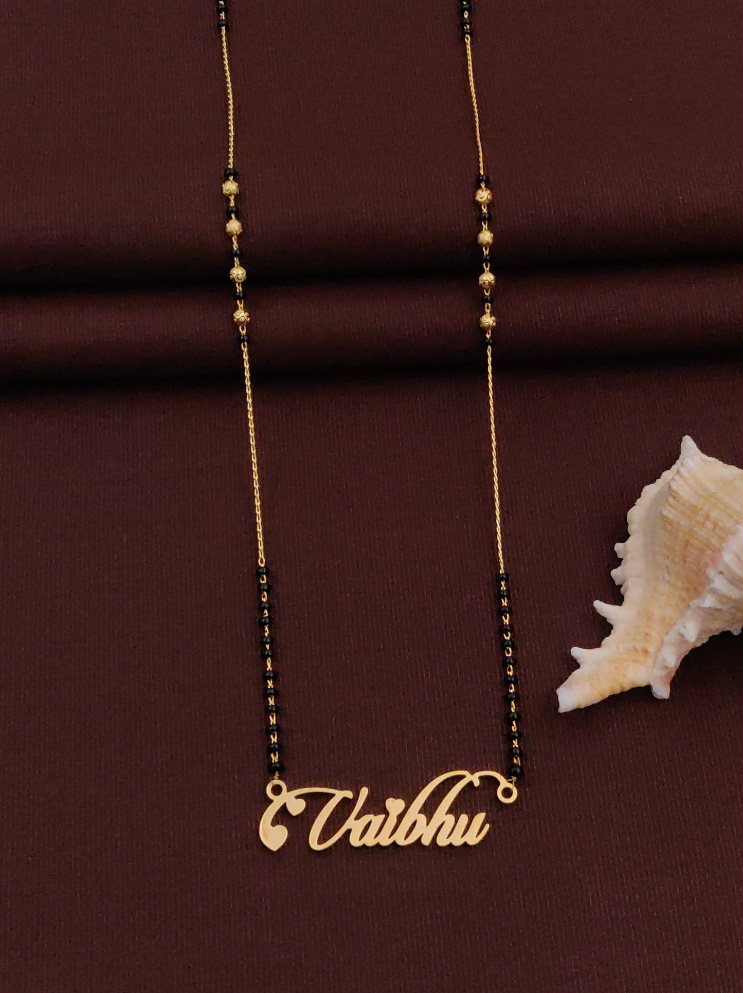 Solibelle Heart Love Mangalsutra Wear Your Heart (Customized Name)