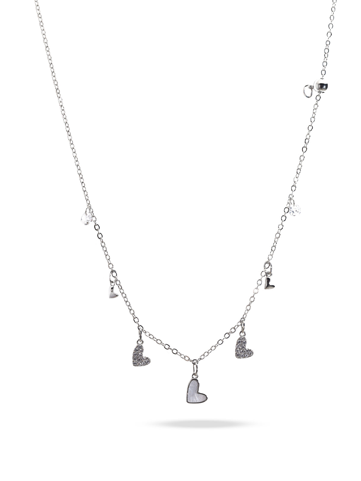 Solibelle Silver Plated Heat Charms Queen Necklace