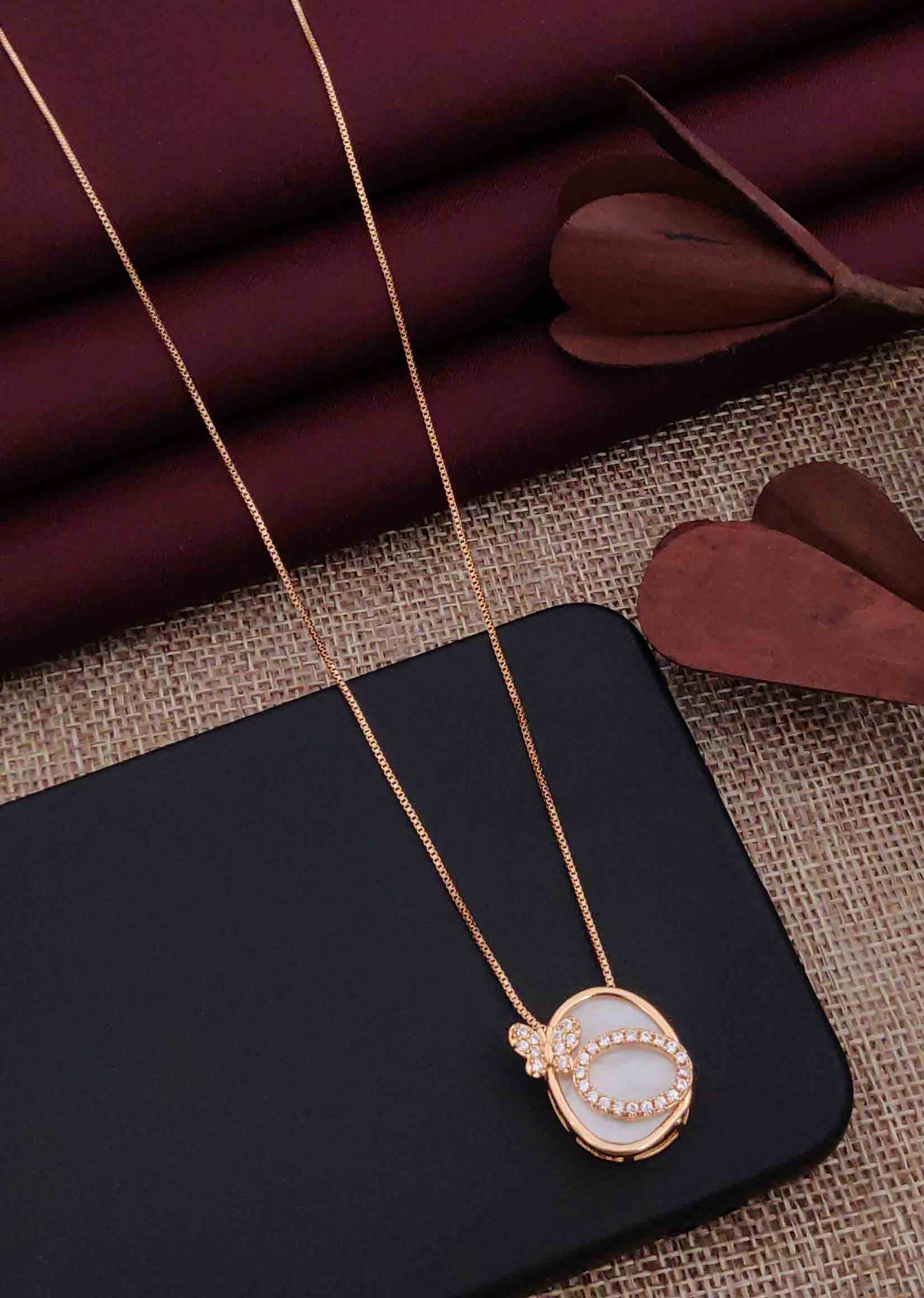 Solibelle Daisy Chain Pendant Antitarnish Rose Gold Plated