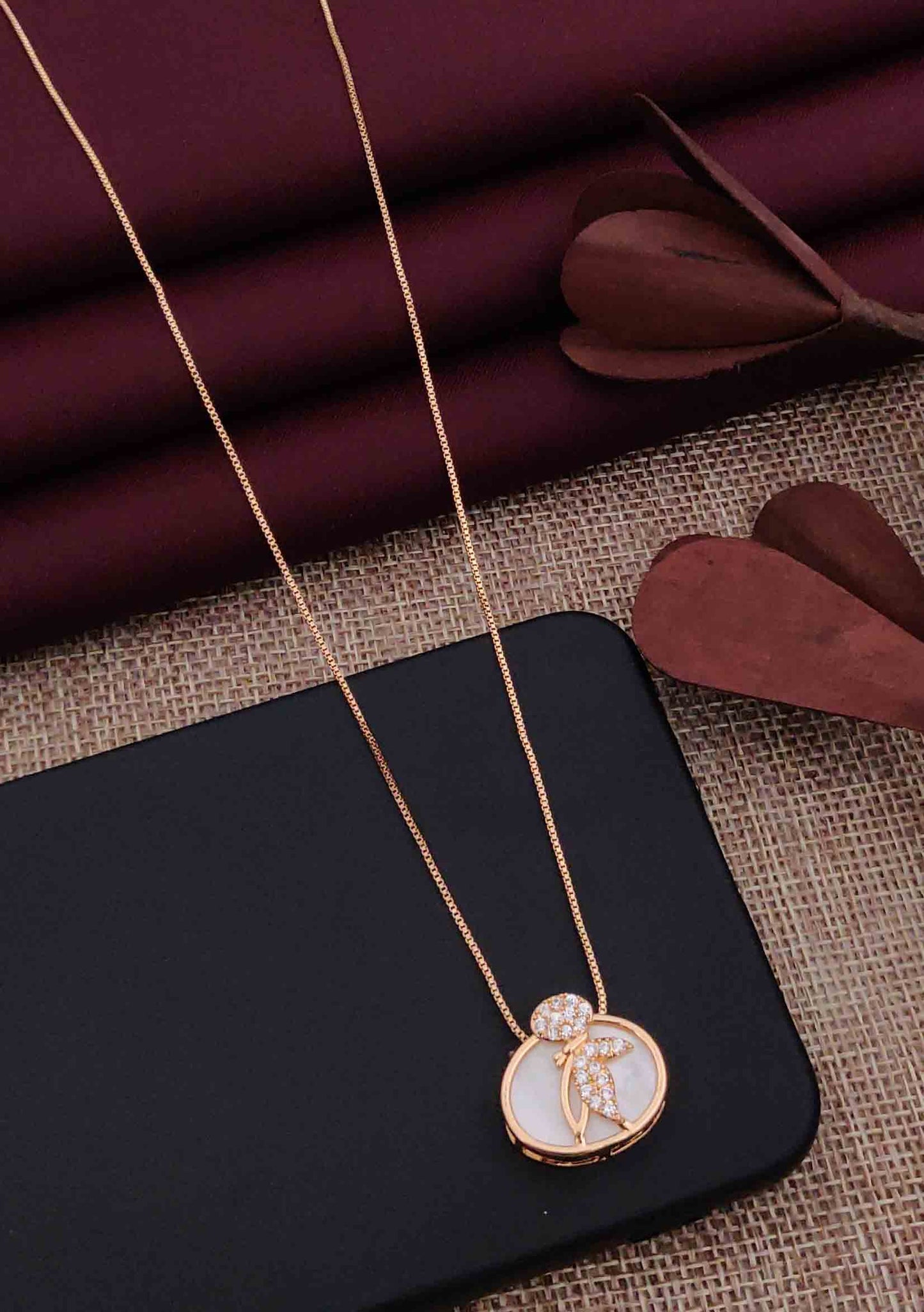 Solibelle Bella Chain pendant | Antitarnish Rose Gold Plated