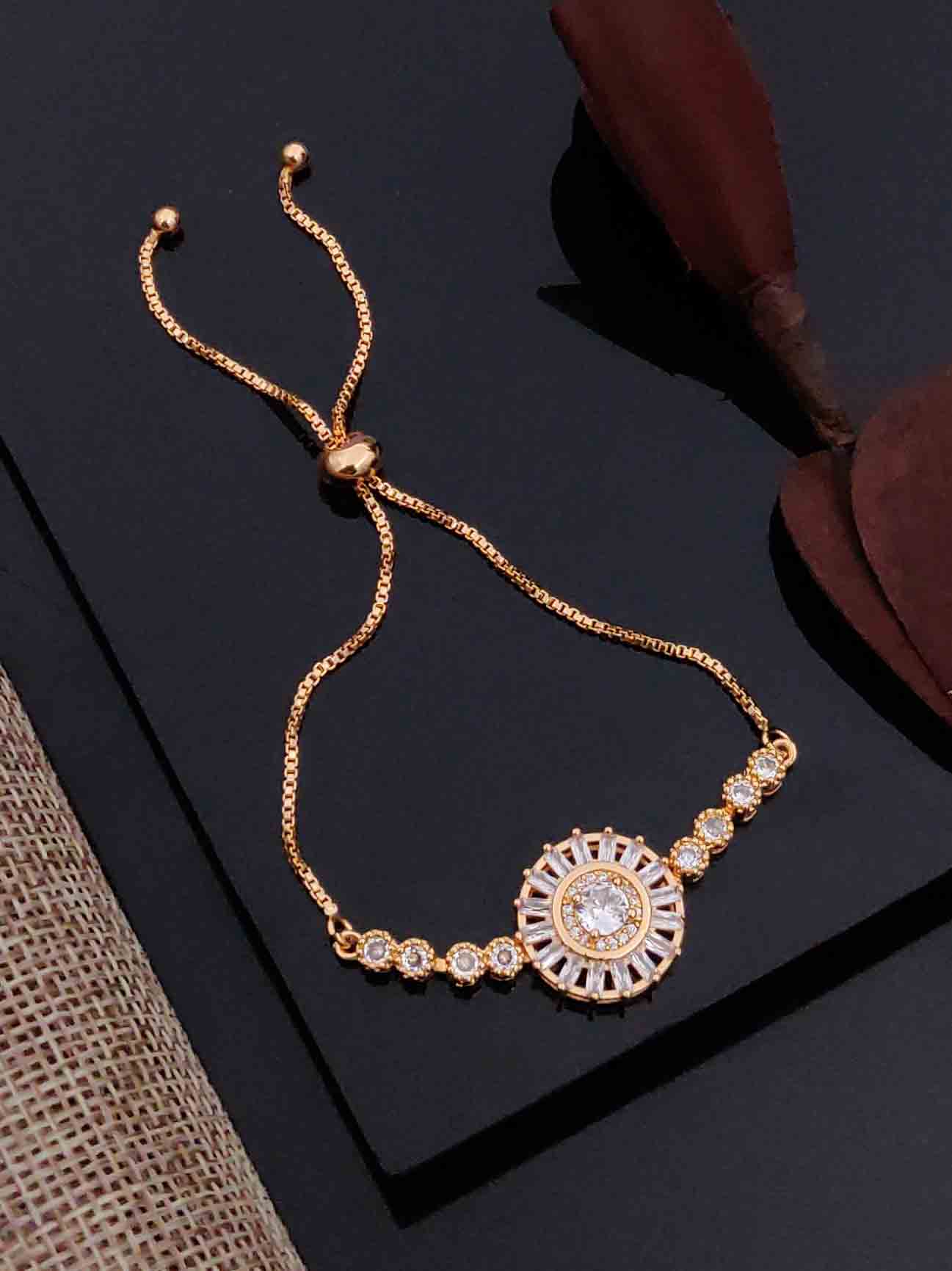 Solibelle Shilong Bracelet | Antitarnish Gold Plated