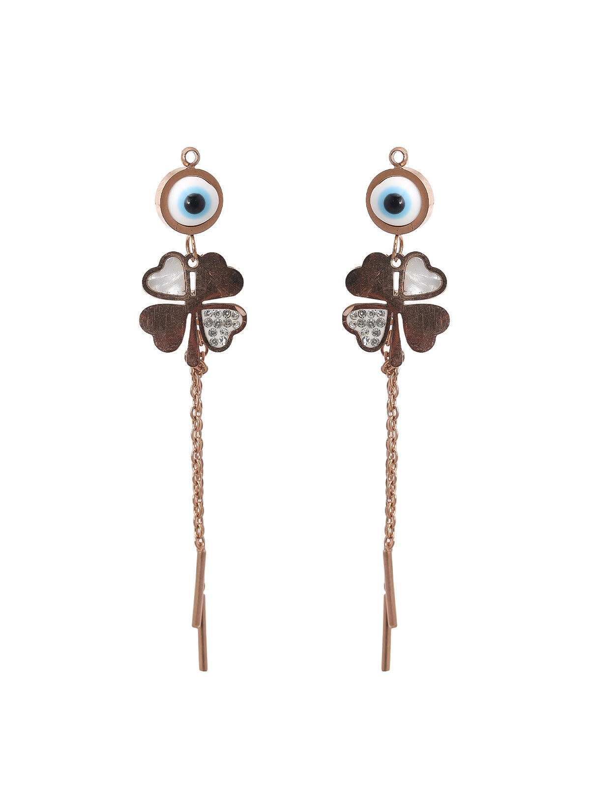 Solibelle Timeless Elegance Evil Eye Drop Earrings