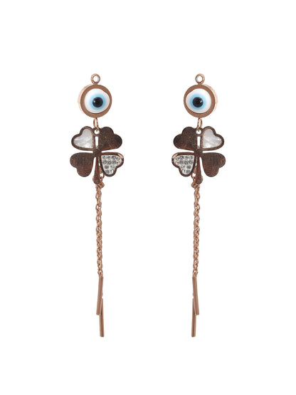 Solibelle Timeless Elegance Evil Eye Drop Earrings