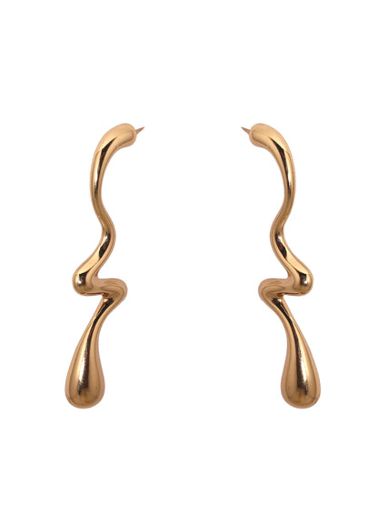 Solibelle Fashion-Forward Gold Plated Dangle Korean Earrings