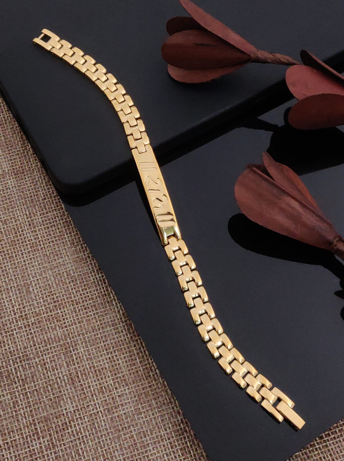 Solibelle Gold Plated Ram Name Bracelet