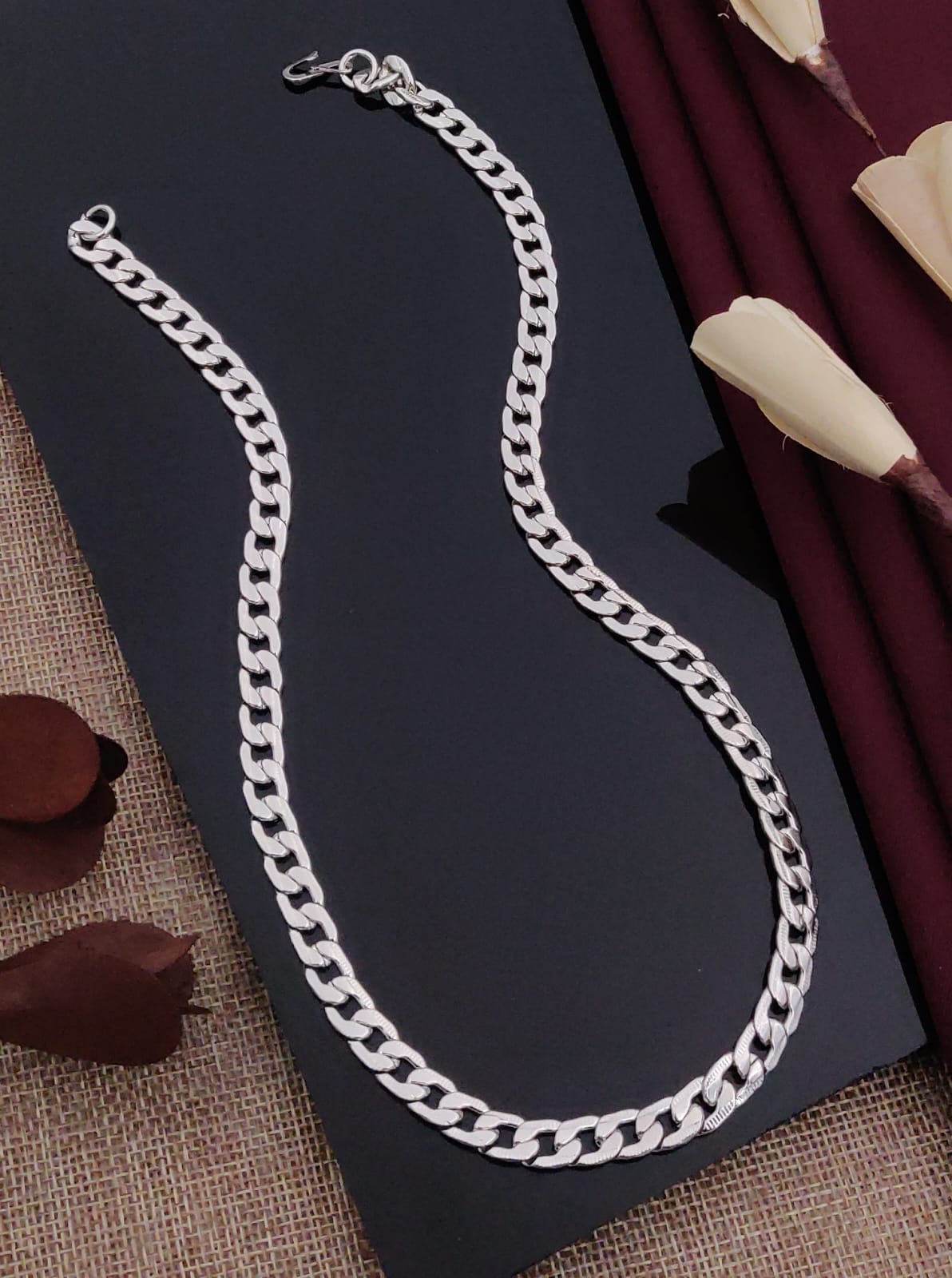 Solibelle Silver Plated Men's Wear Fancy Chain