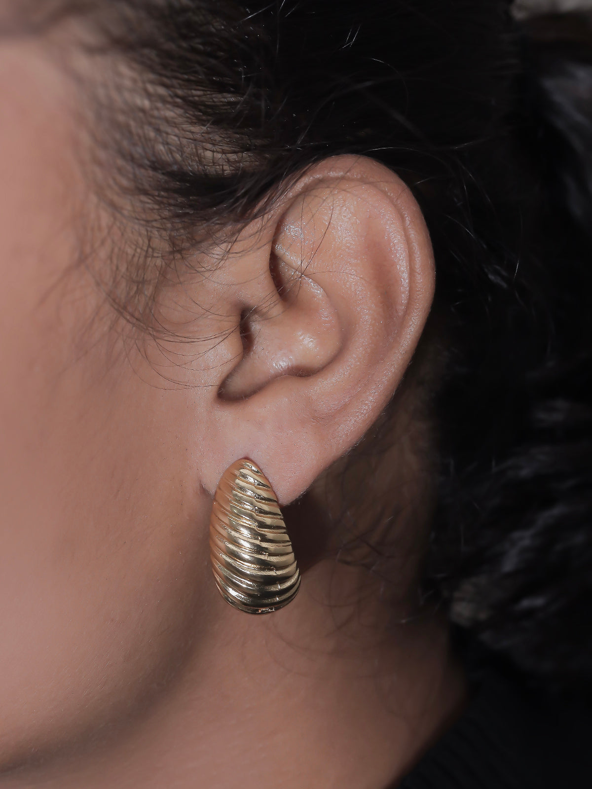 Solibelle Everyday Elegance Gold Plated Korean Earrings