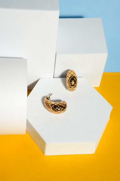 Solibelle Everyday Elegance Gold Plated Korean Earrings