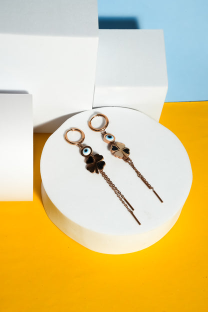 Solibelle Timeless Elegance Evil Eye Drop Earrings